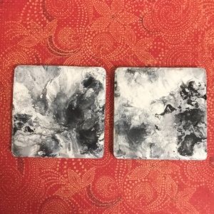 Handmade Acrylic Pour Coasters 2  in the set